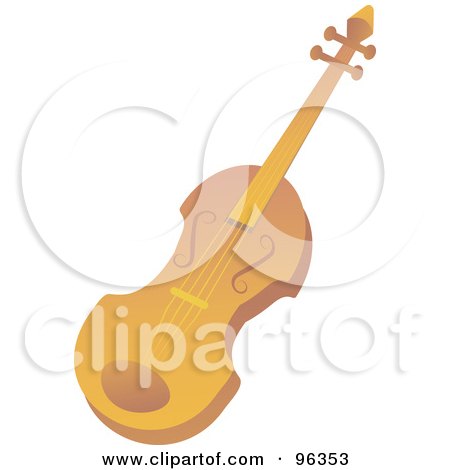 Royalty-Free (RF) Clipart Illustration of a Fiddle Violin Or Viola by Rasmussen Images