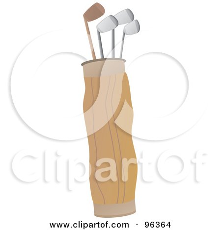 Royalty-Free (RF) Clipart Illustration of a Bag Of Golf Clubs by Rasmussen Images