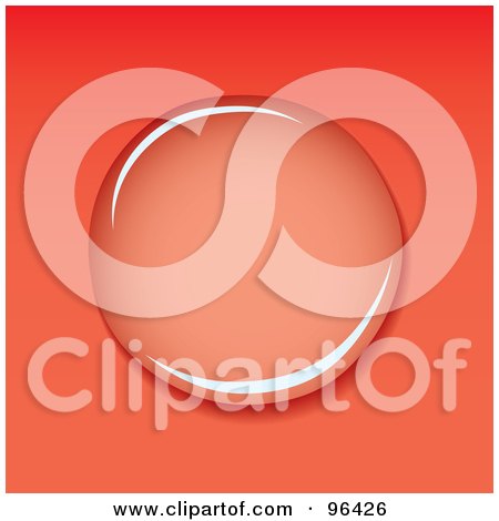 Royalty-Free (RF) Clipart Illustration of a Clear Water Droplet Reflecting Light On Red by michaeltravers