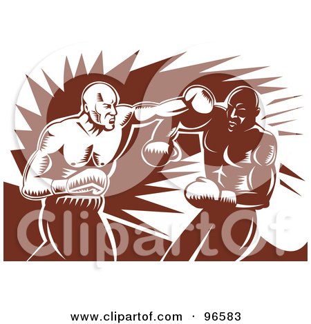 Royalty-Free (RF) Clipart Illustration of Boxers In A Ring - 22 by patrimonio