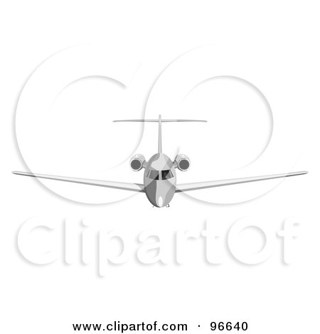 Royalty-Free (RF) Clipart Illustration of a Commercial Airplane In Flight - 27 by patrimonio