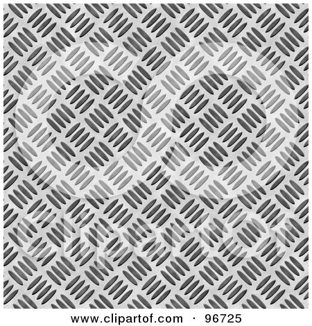Royalty-Free (RF) Clipart Illustration of a Light Silver Diamond Plate Texture Background by Arena Creative