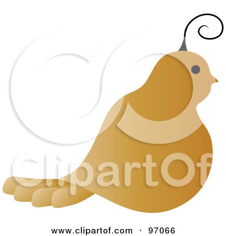 Royalty-Free (RF) Clipart Illustration of a Profile Of A Golden Partridge by Pams Clipart