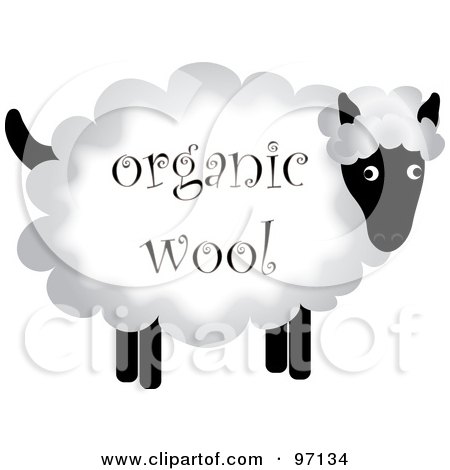 Royalty-Free (RF) Clipart Illustration of a Fluffy Sheep With Organic Wool by Pams Clipart
