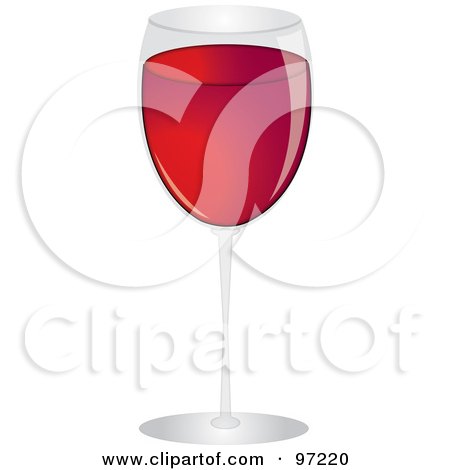 Royalty-Free (RF) Clipart Illustration of a Glass Of Merlot by Pams Clipart