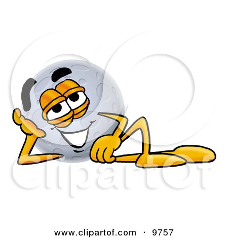 Clipart Picture of a Moon Mascot Cartoon Character Resting His Head on His Hand by Mascot Junction