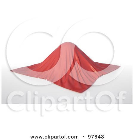 Royalty-Free (RF) Clipart Illustration of a 3d Red Cloth Over A Sphere by Mopic