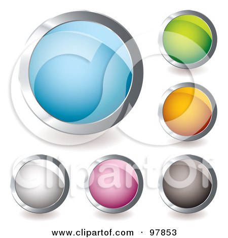 Royalty-Free (RF) Clipart Illustration of a Digital Collage Of Colorful Round And Shiny App Icons - 3 by michaeltravers