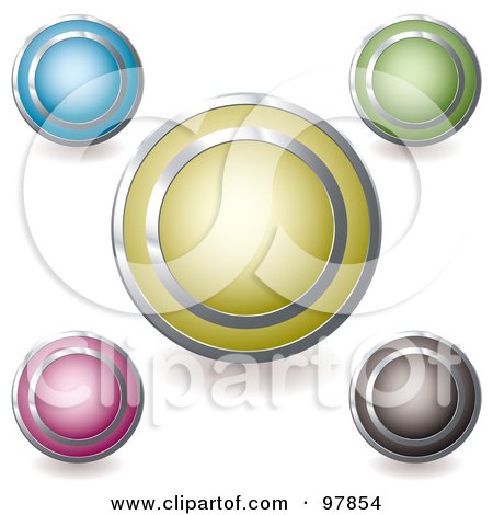 Royalty-Free (RF) Clipart Illustration of a Digital Collage Of Colorful Round And Shiny App Icons - 2 by michaeltravers