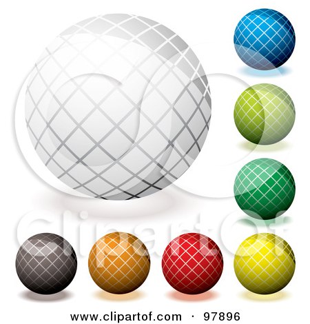 Royalty-Free (RF) Clipart Illustration of a Digital Collage Of Colorful Grid Orb App Icons by michaeltravers