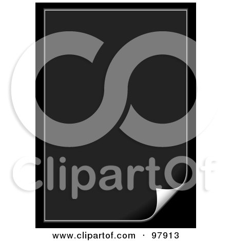 Royalty-Free (RF) Clipart Illustration of a Turning Black Page On Black by michaeltravers