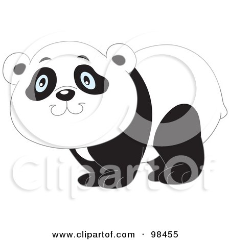 Royalty-Free (RF) Clipart Illustration of a Happy Smiling Zoo Panda by yayayoyo