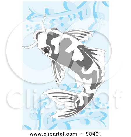 Royalty-Free (RF) Clipart Illustration of a Swimming Koi Fish - 1 by mayawizard101