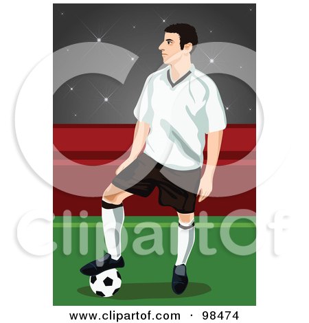 Royalty-Free (RF) Clipart Illustration of a Soccer Man - 10 by mayawizard101