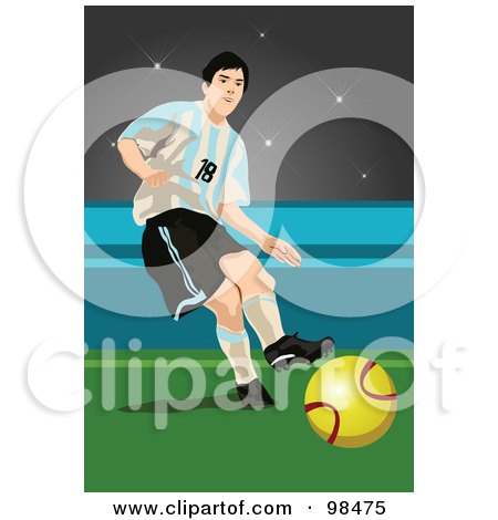 Royalty-Free (RF) Clipart Illustration of a Soccer Man - 3 by mayawizard101
