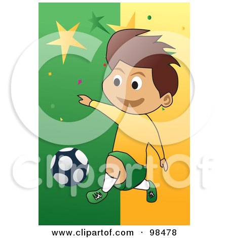 Royalty-Free (RF) Clipart Illustration of a Soccer Boy - 8 by mayawizard101