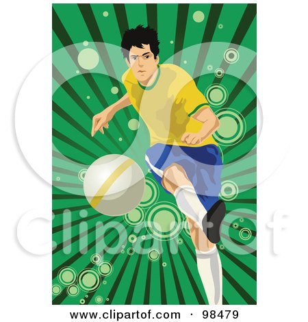 Royalty-Free (RF) Clipart Illustration of a Soccer Man - 2 by mayawizard101