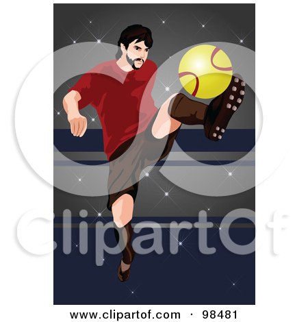 Royalty-Free (RF) Clipart Illustration of a Soccer Man - 4 by mayawizard101