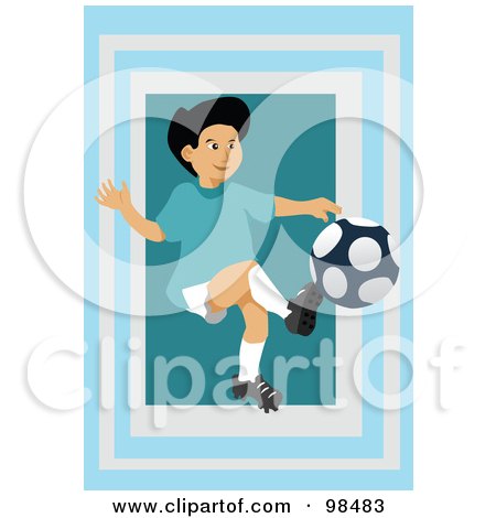 Royalty-Free (RF) Clipart Illustration of a Soccer Boy - 9 by mayawizard101