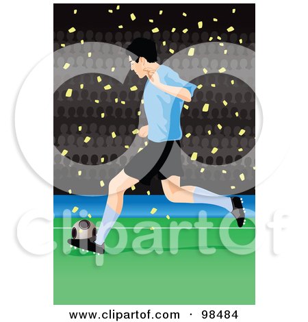 Royalty-Free (RF) Clipart Illustration of a Soccer Man - 1 by mayawizard101
