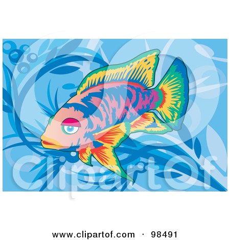 Royalty-Free (RF) Clipart Illustration of a Deep Sea Fish - 4 by mayawizard101