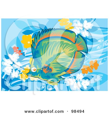 Royalty-Free (RF) Clipart Illustration of a Tropical Aquarium Fish - 1 by mayawizard101