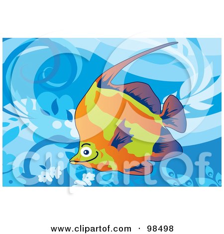 Royalty-Free (RF) Clipart Illustration of a Tropical Aquarium Fish - 4 by mayawizard101