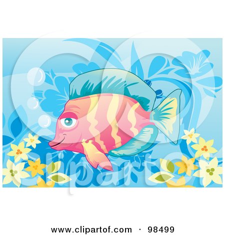 Royalty-Free (RF) Clipart Illustration of a Tropical Aquarium Fish - 5 by mayawizard101