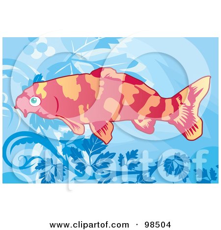 Royalty-Free (RF) Clipart Illustration of a Swimming Koi Fish - 3 by mayawizard101