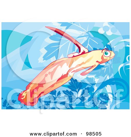 Royalty-Free (RF) Clipart Illustration of a Pink Goby Fish by mayawizard101