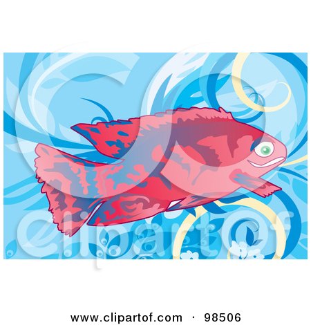 Royalty-Free (RF) Clipart Illustration of a Tropical Aquarium Fish - 2 by mayawizard101