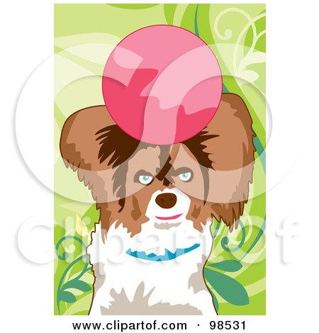 Royalty-Free (RF) Clipart Illustration of a Dog Fetching A Ball - 4 by mayawizard101