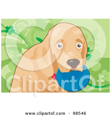 Royalty-Free (RF) Clipart Illustration of a Ball Fetching Dog - 6 by mayawizard101