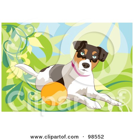 Royalty-Free (RF) Clipart Illustration of a Ball Fetching Dog - 2 by mayawizard101