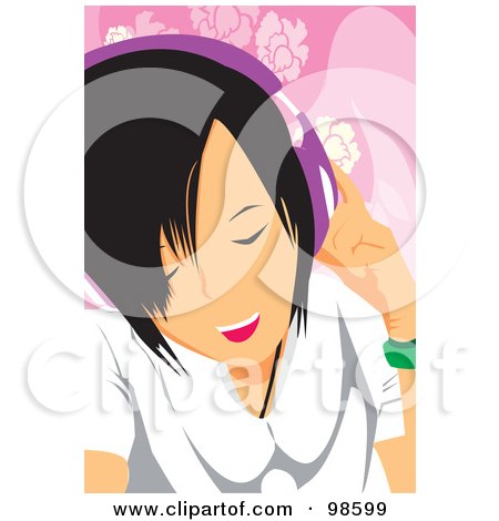 Royalty-Free (RF) Clipart Illustration of a Woman Listening to Music - 22 by mayawizard101