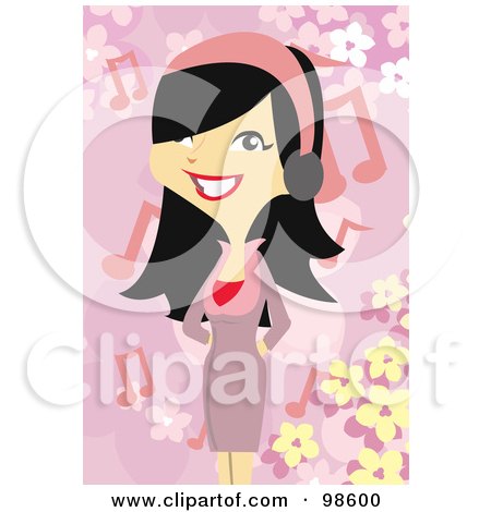 Royalty-Free (RF) Clipart Illustration of a Woman Listening to Music - 24 by mayawizard101