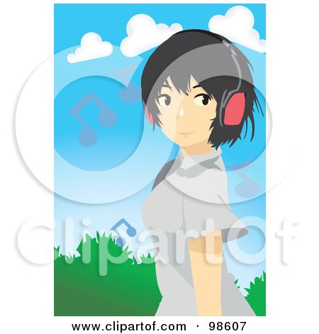 Royalty-Free (RF) Clipart Illustration of a Woman Listening to Music - 21 by mayawizard101
