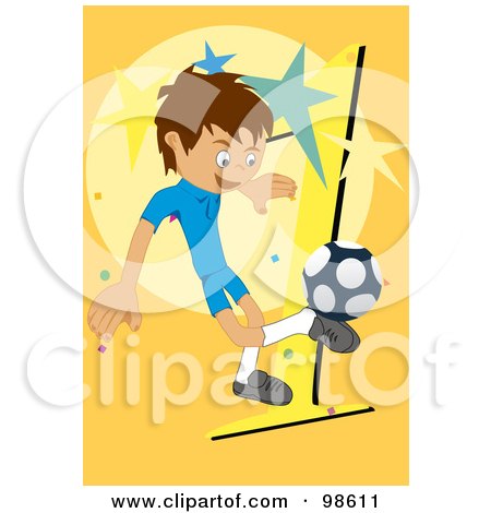 Royalty-Free (RF) Clipart Illustration of a Soccer Boy - 2 by mayawizard101