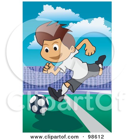 Royalty-Free (RF) Clipart Illustration of a Soccer Boy - 11 by mayawizard101