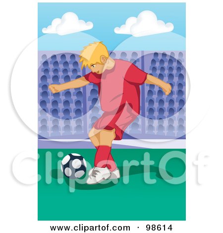 Royalty-Free (RF) Clipart Illustration of a Soccer Boy - 16 by mayawizard101