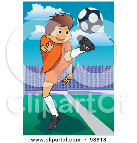 Royalty-Free (RF) Clipart Illustration of a Soccer Boy - 10 by mayawizard101