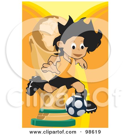 Royalty-Free (RF) Clipart Illustration of a Soccer Boy - 1 by mayawizard101