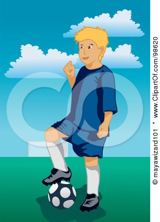 Royalty-Free (RF) Clipart Illustration of a Soccer Boy - 17 by mayawizard101