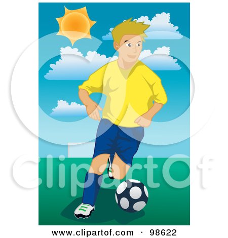 Royalty-Free (RF) Clipart Illustration of a Soccer Boy - 18 by mayawizard101