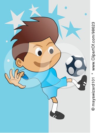 Royalty-Free (RF) Clipart Illustration of a Soccer Boy - 19 by mayawizard101
