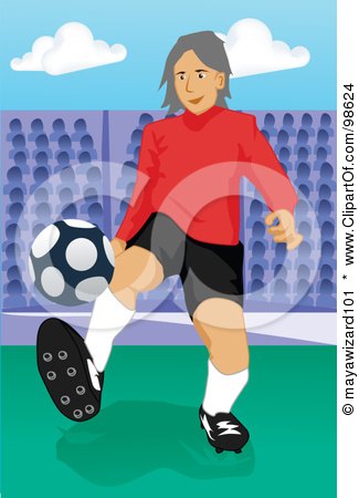 Royalty-Free (RF) Clipart Illustration of a Soccer Man - 11 by mayawizard101