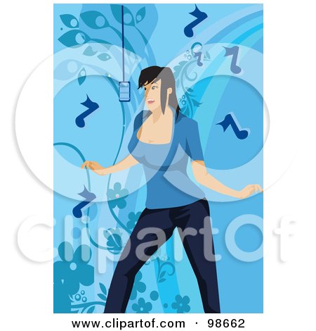 Royalty-Free (RF) Clipart Illustration of a Musical Woman Singing - 1 by mayawizard101