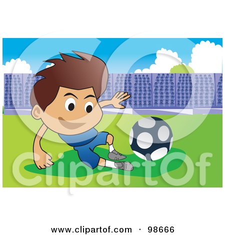 Royalty-Free (RF) Clipart Illustration of a Soccer Boy - 20 by mayawizard101