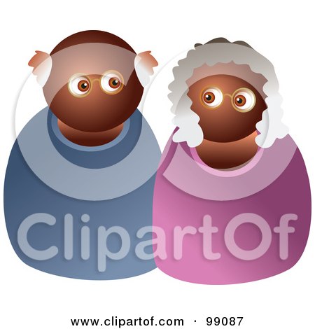 Royalty-Free (RF) Clipart Illustration of a Black Senior Couple by Prawny