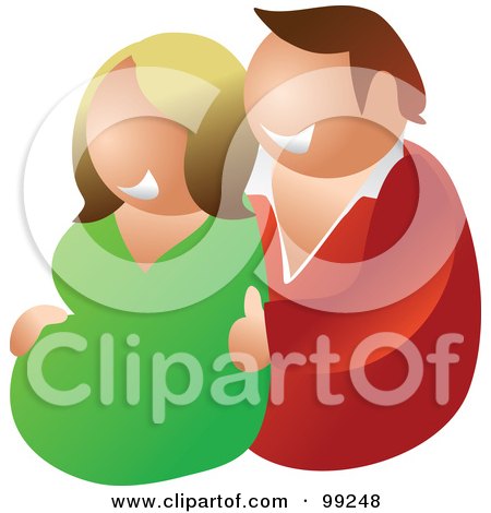 Royalty-Free (RF) Clipart Illustration of a Happy Couple Expecting A Baby by Prawny